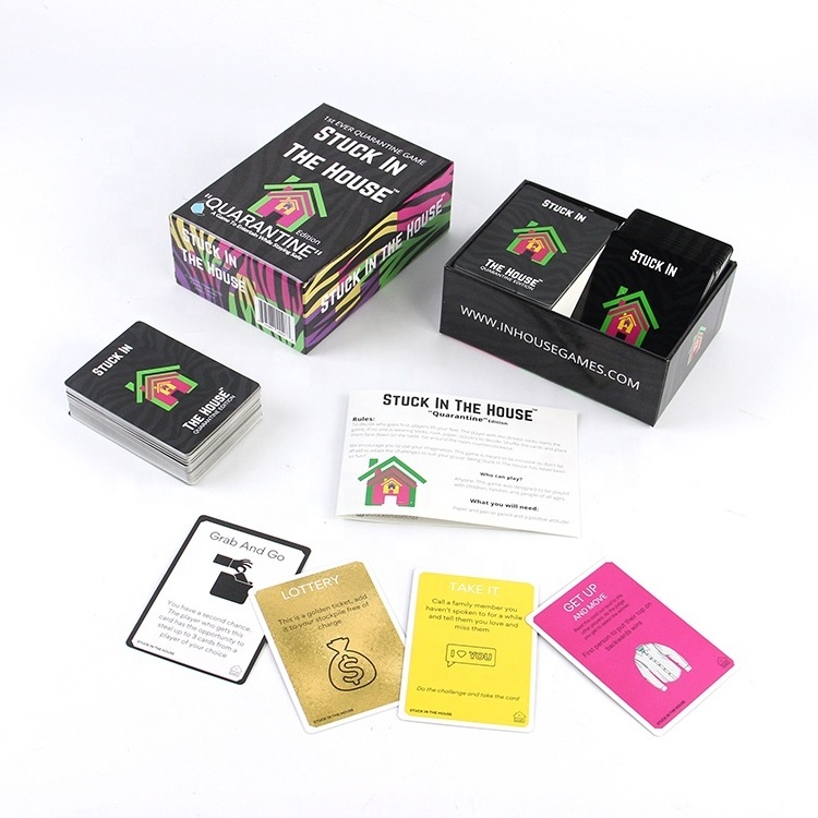 Quality Custom Printing Packaging Manufacturer Party Playing Family Couple Adult Drinking Drunk Card Game with Customizable Logo