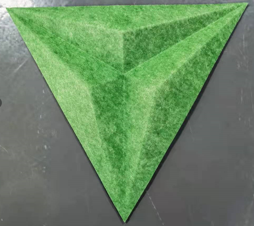 100% Pet Felt 3d Triangle Design Decoration Auditorium Polyester Fiber Acoustic Panel