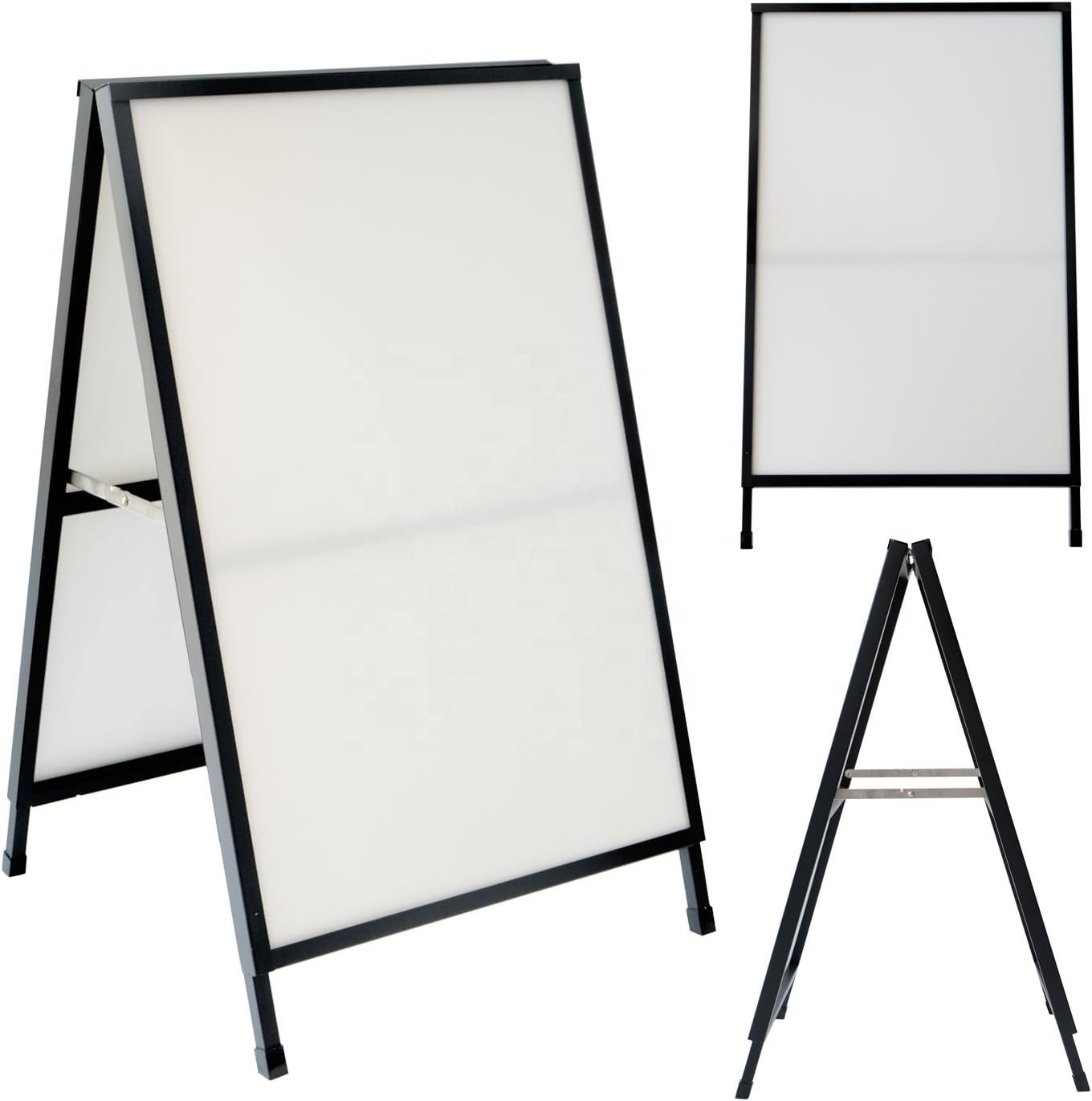 Standing Light Box A-Frame Sidewalks Signs Portable Double-Sided Metal Poster Hoder Poster Boards light box