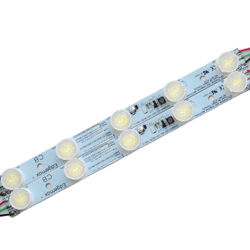 Edgemax high brightness 24V smd 3535 aluminum frame led edge light optical lens rigidity led strip