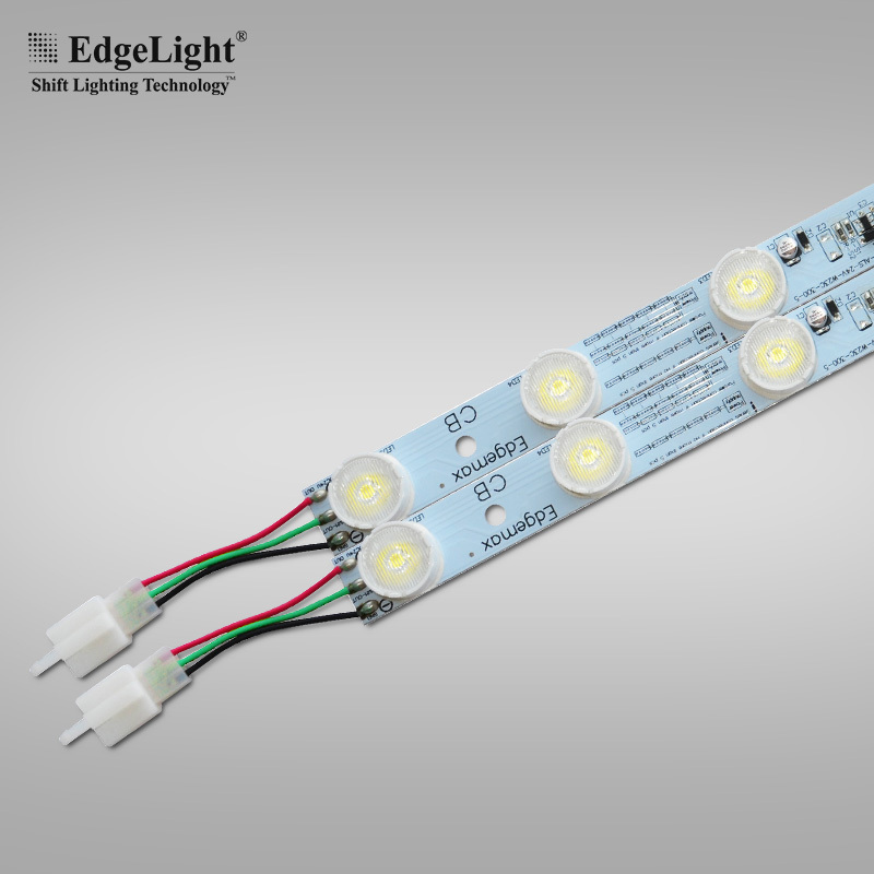 Edgemax high brightness 24V smd 3535 aluminum frame led edge light optical lens rigidity led strip