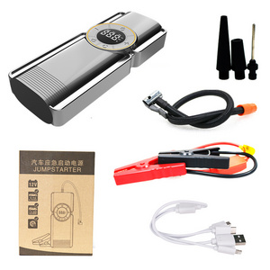 Portable Jump Starter with Air Compressor  150 PSI 8000mah Power Bank Tire Inflator Pump 12V Air Compressor with Light