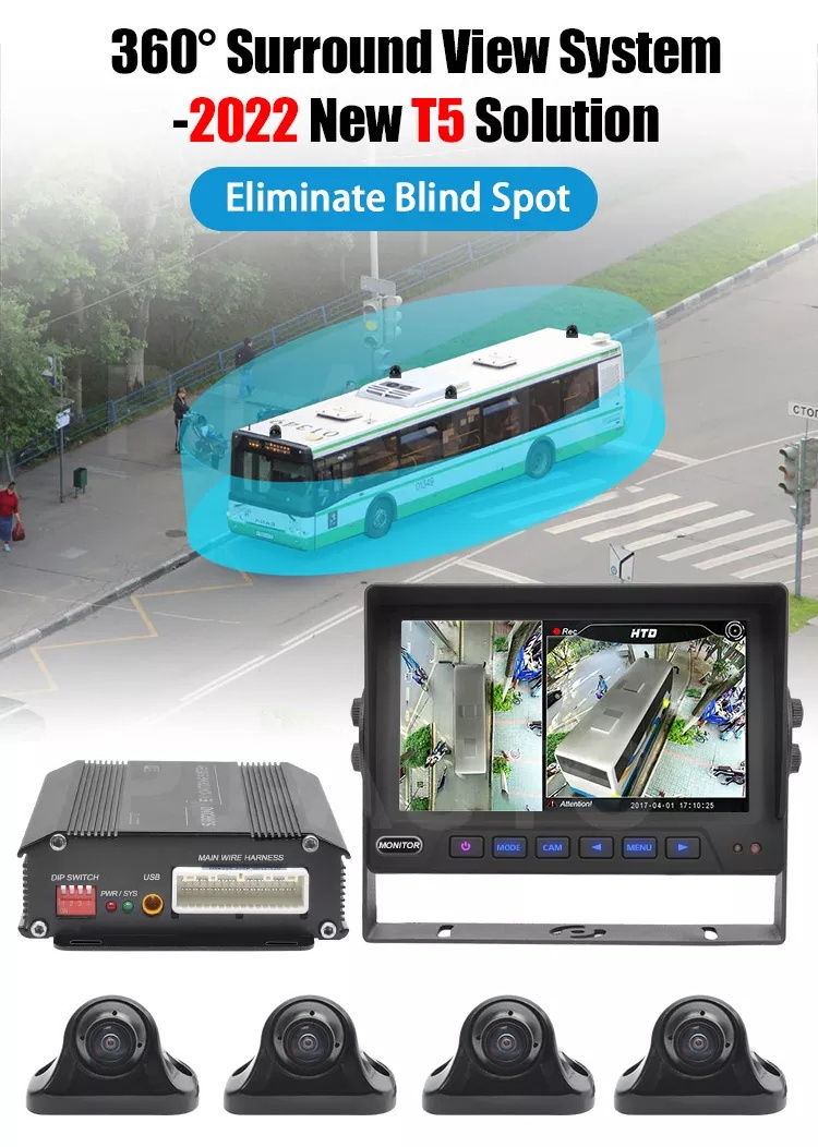 1080P 3D 360 Around View Monitor Car Camera System Bird View Panoramic Camera System