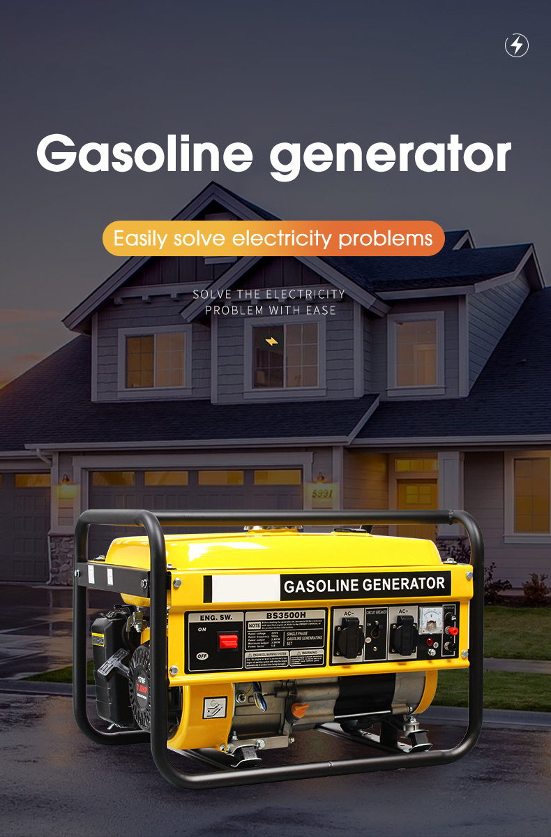 HHD new Electric Start 3kw Gasoline Power Portable Silent Generators Gasoline Generator WFDJ-BS3500