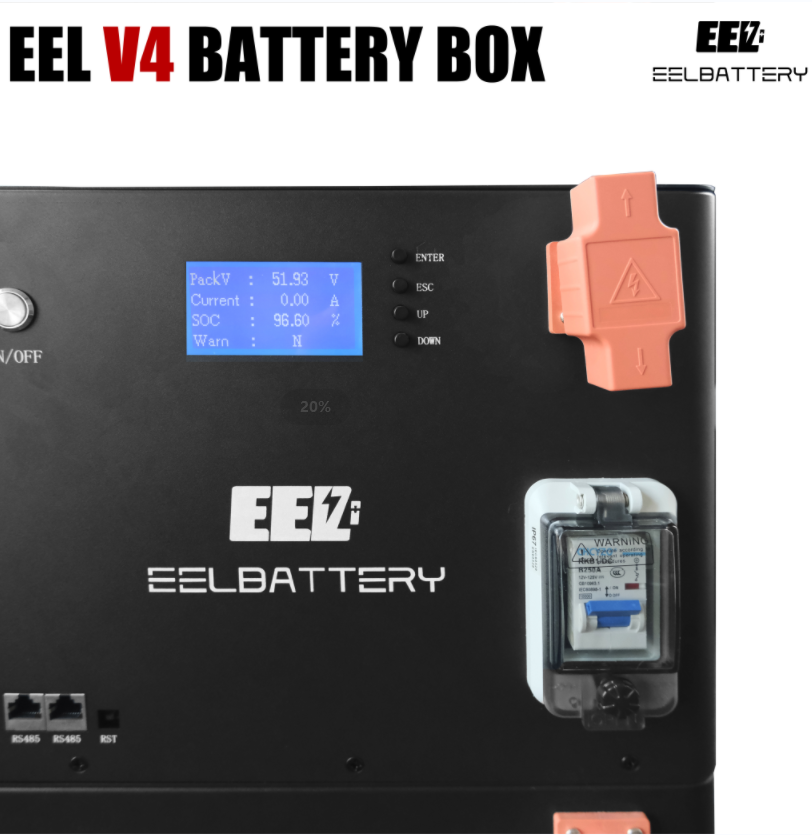 EEL Grade A EU Stock Empty Battery Box 48V 280Ah Energy Storage Batterie 302ah DIY LiFePO4 Cells Battery Metal Case with BT BMS