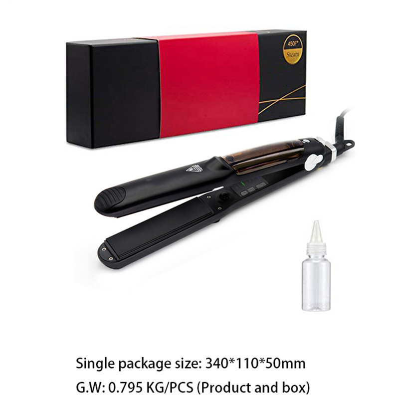 Professional Steam Hair Straightener Ceramic Steam Flat Iron LED display Steam Hair Straightener