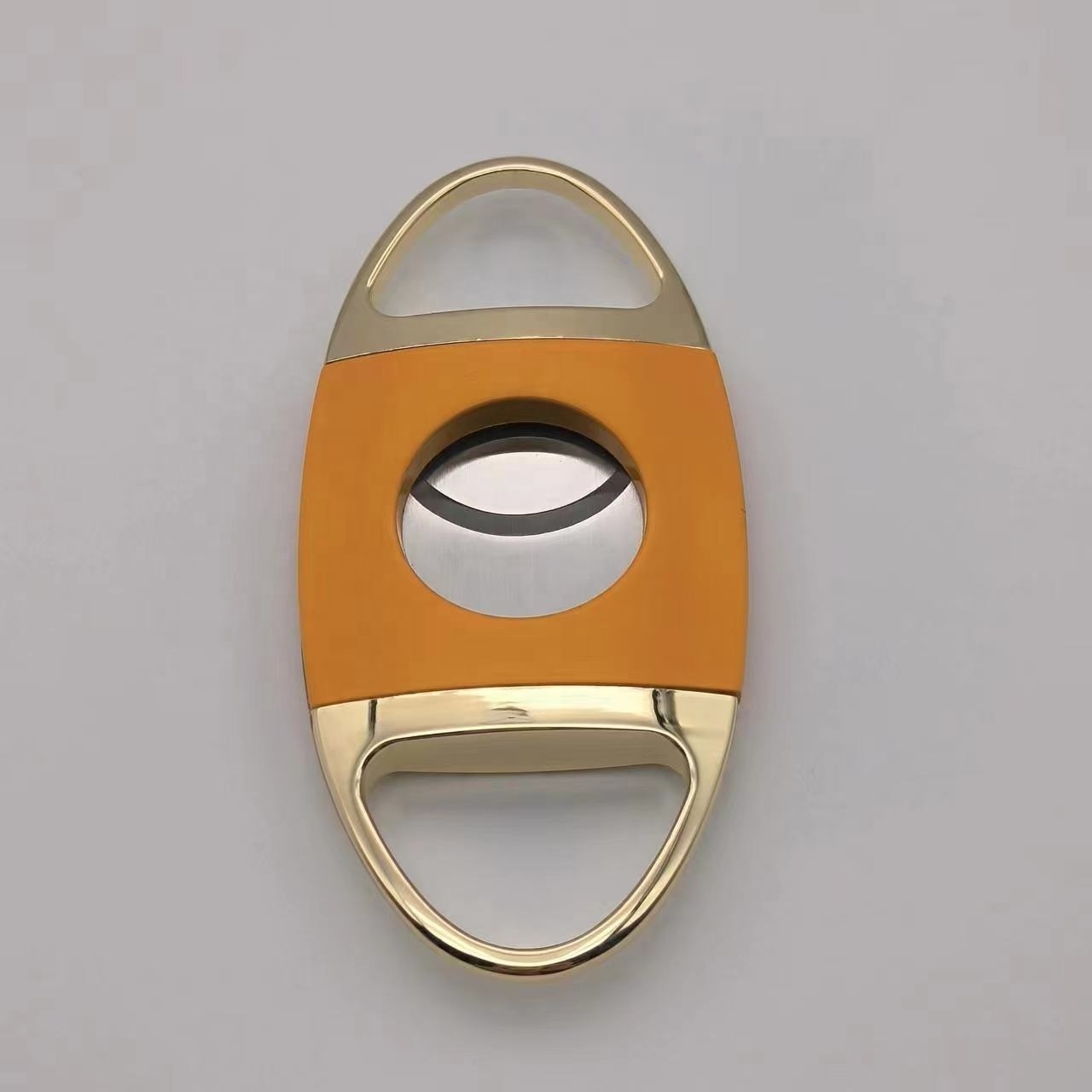 Stainless Steel Double Finger Stretch Type Metallic Cutter Custom Cigar Cutter