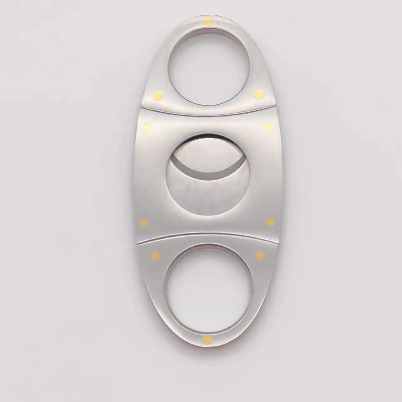 Stainless Steel Double Finger Stretch Type Metallic Cutter Custom Cigar Cutter