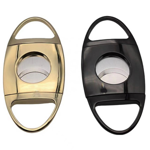 Stainless Steel Double Finger Stretch Type Metallic Cutter Custom Cigar Cutter