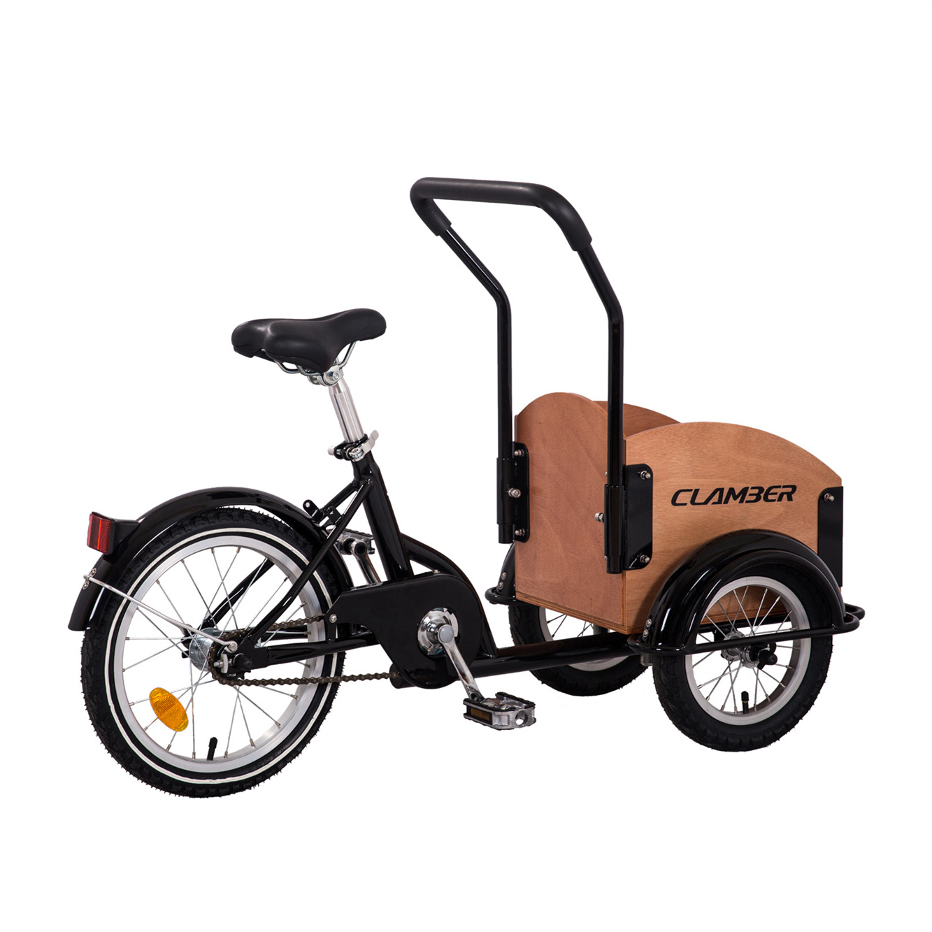 China Clamber Cargo bike  motorised tricycle for carry children bicycle with cargo box