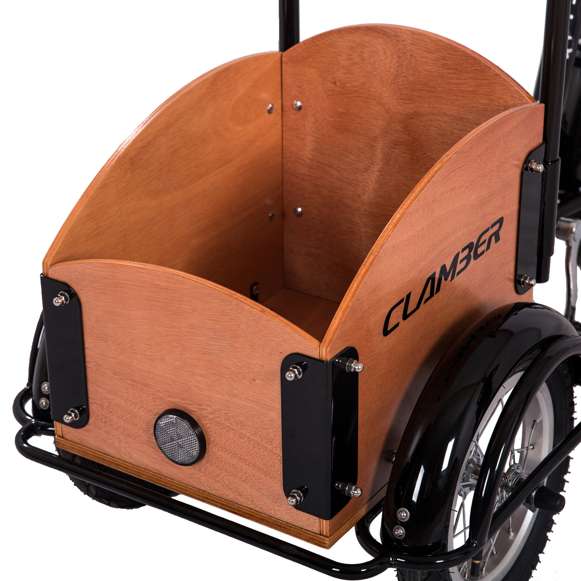 China Clamber Cargo bike  motorised tricycle for carry children bicycle with cargo box