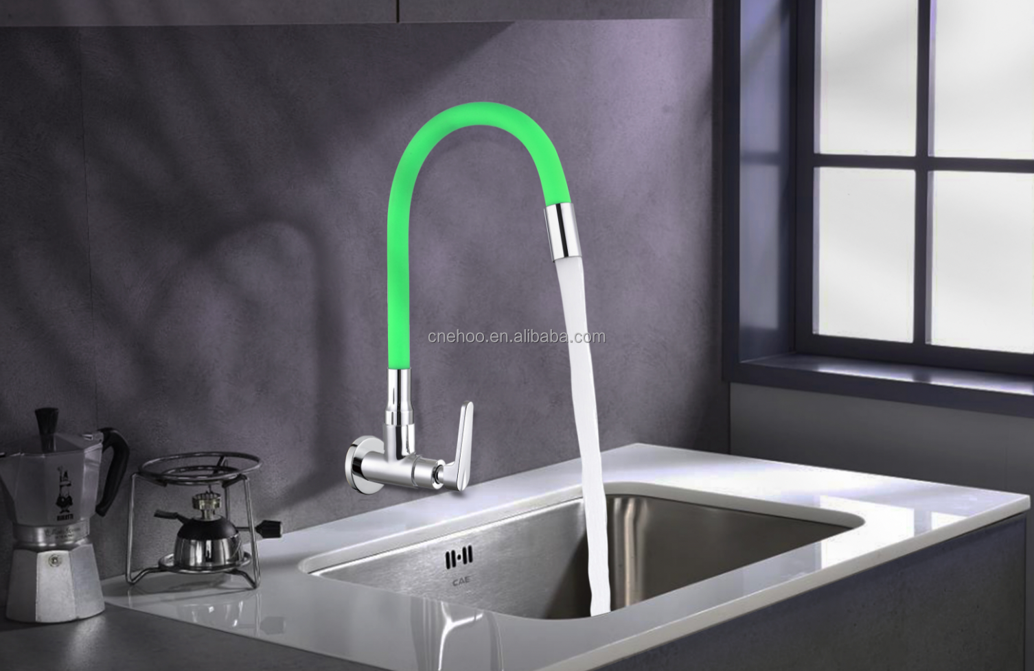 modern kitchen tap wall mounted kitchen taps brass green single faucet kitchen