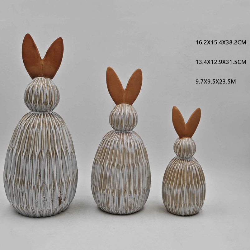 Modern creative home ceramic origami style rabbit decoration Design ceramic home decoration