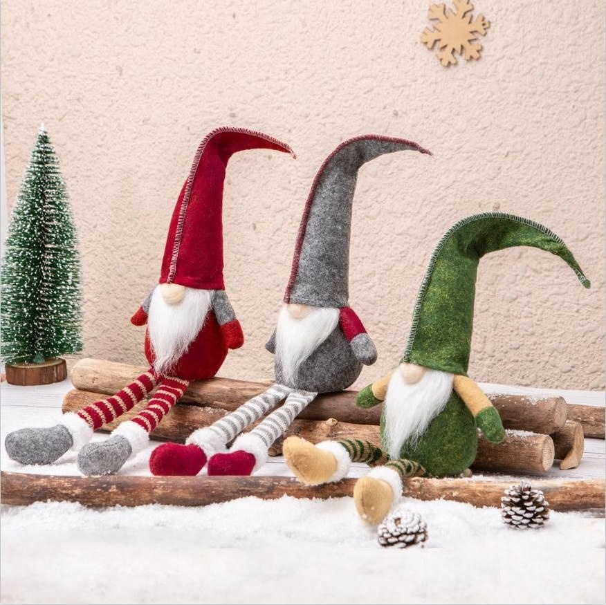 3pcs Set Christmas Swedish Gnome Plush Toy Scandinavian Style Decor Plush Long Leg