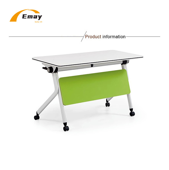 Wheels Removable Desk Conference Foldable Meeting Office Desk Large Training Table