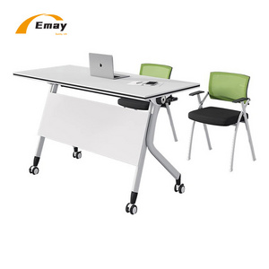 Wheels Removable Desk Conference Foldable Meeting Office Desk Large Training Table