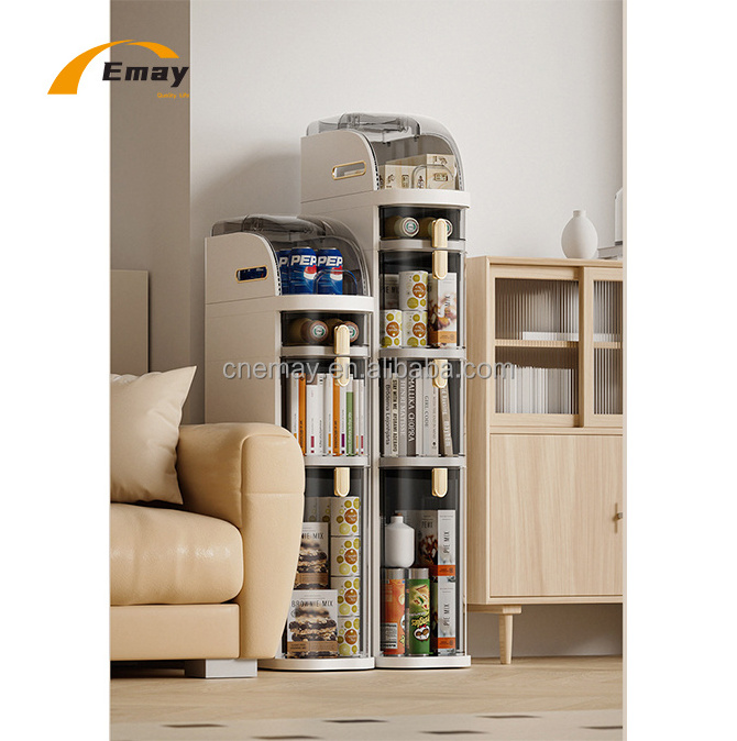 Bathroom Living Room Kitchen Slim Sliding PVC Waterproof Storage Cabinet 2 tiers/3 tiers/4 tiers drawers