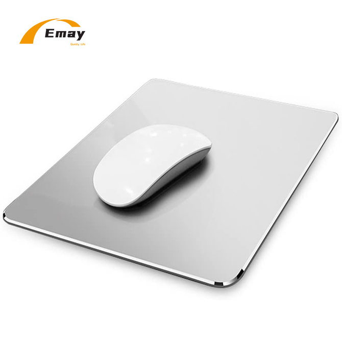 Noble Double-sided Use Aluminum Alloy PU Leather Mouse Pad Waterproof Custom Size Anti-slip Mouse Mat