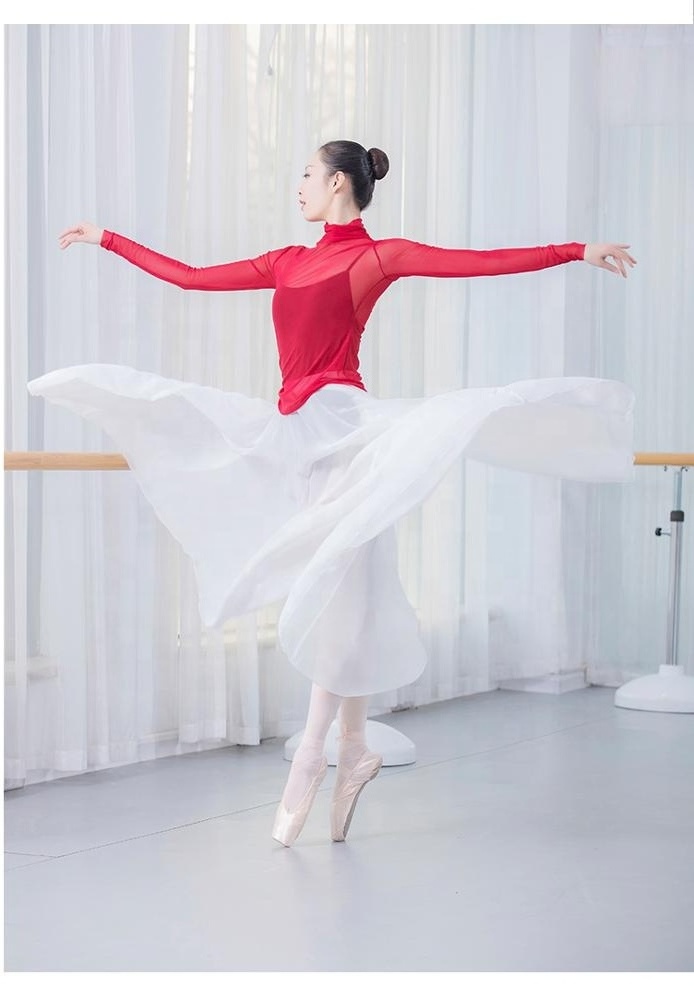 Cheaper Ballet Dress For Female With Large Swing Transparent Gauze Skirt Women's Modern Dance Performance Dress