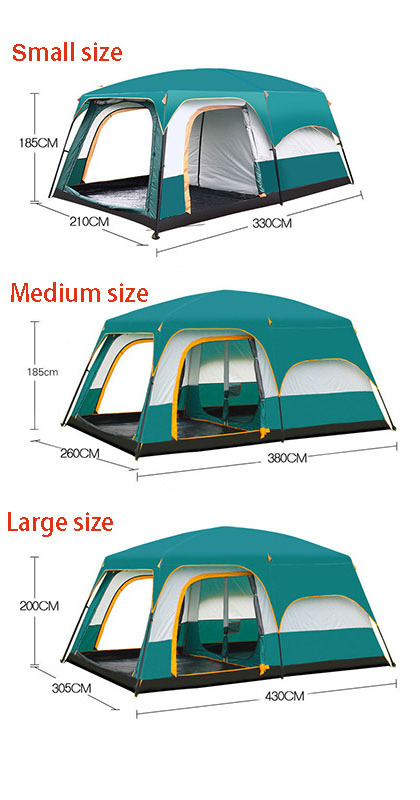 6+ people Big Automatic Instant Tents Waterproof 2 Bedrooms Travel Outdoor Camp Tent For Family