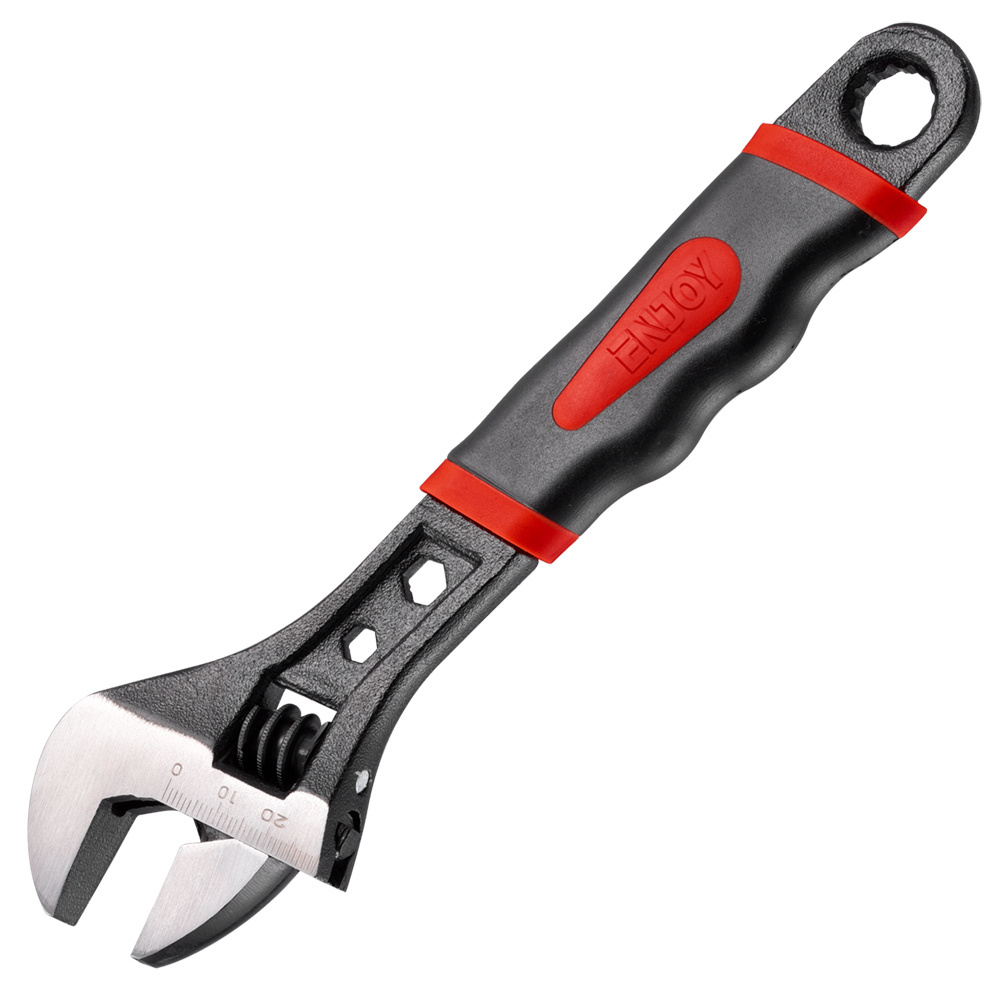 Pro Adjustable Wrench - Carbon Steel Adjusting Design - Pro Grip for Greater Leverage - Locking Adjustable Width