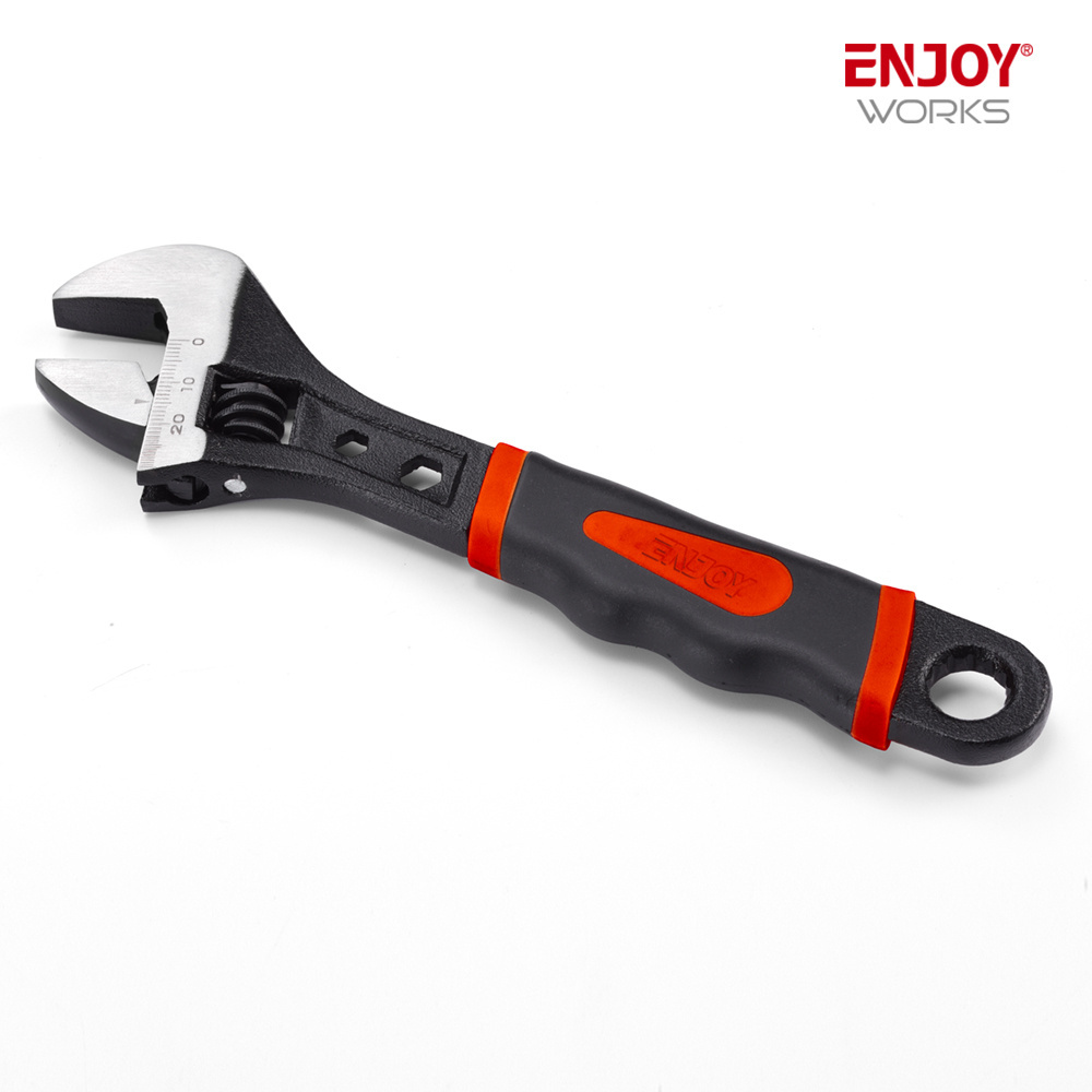 Pro Adjustable Wrench - Carbon Steel Adjusting Design - Pro Grip for Greater Leverage - Locking Adjustable Width