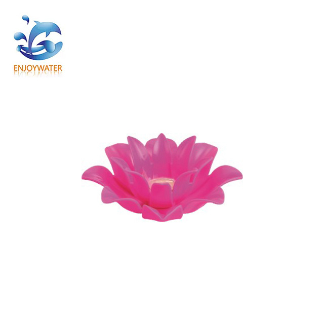 Enjoywater Pool Artificial Lotus shaped Color Changing Floating Flower Candle Colorful Pool Wishing Light Lamp