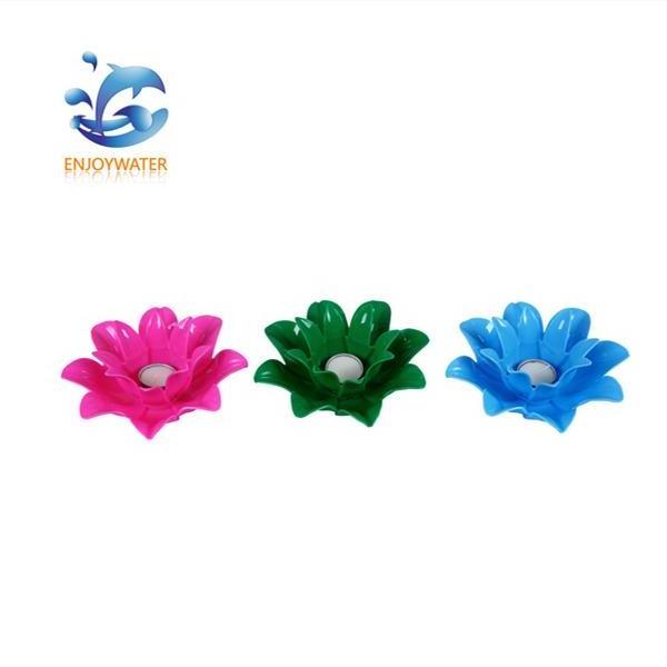 Enjoywater Pool Artificial Lotus shaped Color Changing Floating Flower Candle Colorful Pool Wishing Light Lamp