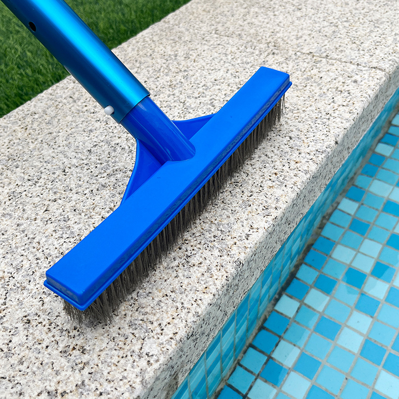 Must-buy List 10-Inch Stainless steel pool wall brush for Concrete Pool