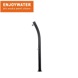 20 Liter black curved arcuate outdoor swimming pool garden beach solar pool shower copper valve inside aluminium base