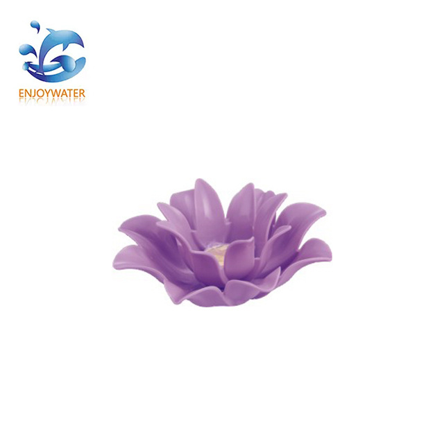 Enjoywater Pool Artificial Lotus shaped Color Changing Floating Flower Candle Colorful Pool Wishing Light Lamp