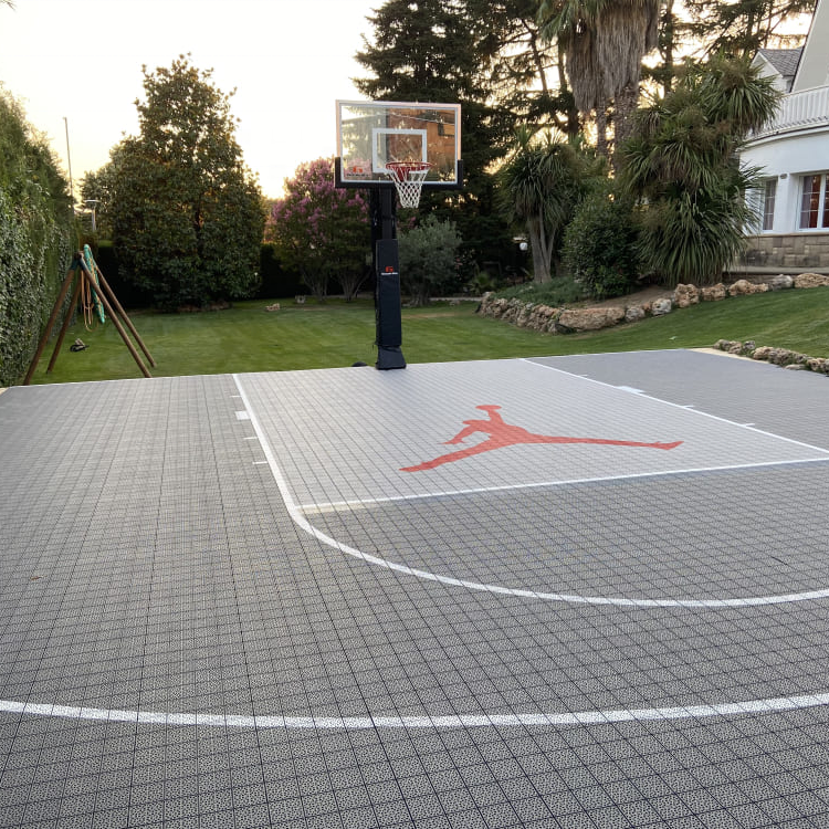 Enlio flooring Anti-skidding FIBA 3X3 outdoor basketball SES floor sports courts tiles