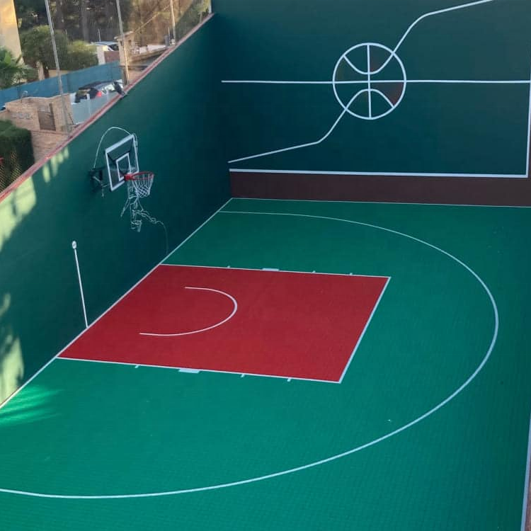 Enlio flooring Anti-skidding FIBA 3X3 outdoor basketball SES floor sports courts tiles