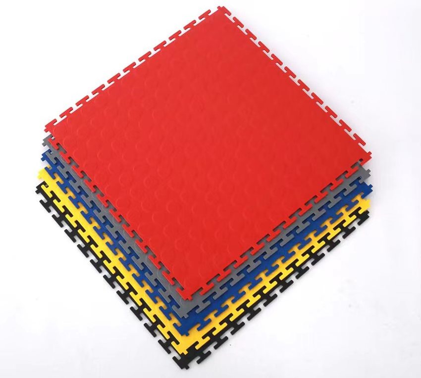 Enlio High-strengh best selling pvc interlocking garage floor tiles/removable pvc interlocking floor mats for warehouse