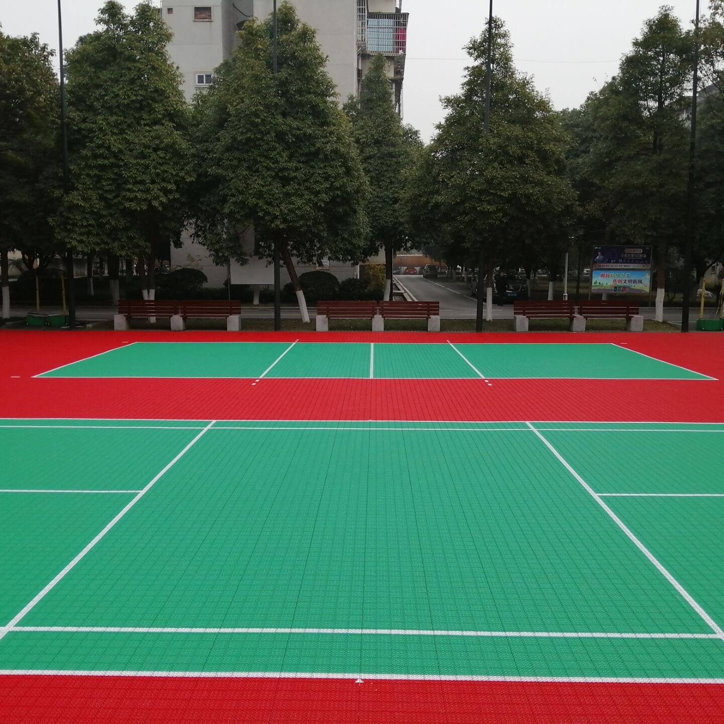 Enlio flooring Anti-skidding FIBA 3X3 outdoor basketball SES floor sports courts tiles