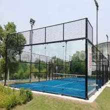 Enlio Good Quality World Padel Tour Court Roofed Padel Court With Cover Tent Artificial Grass Panoramic Padel 20X10M