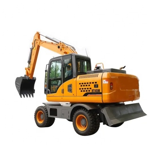 JINING supply high quality 13 Ton hydraulic wheeled excavator hydraulic mini excavator