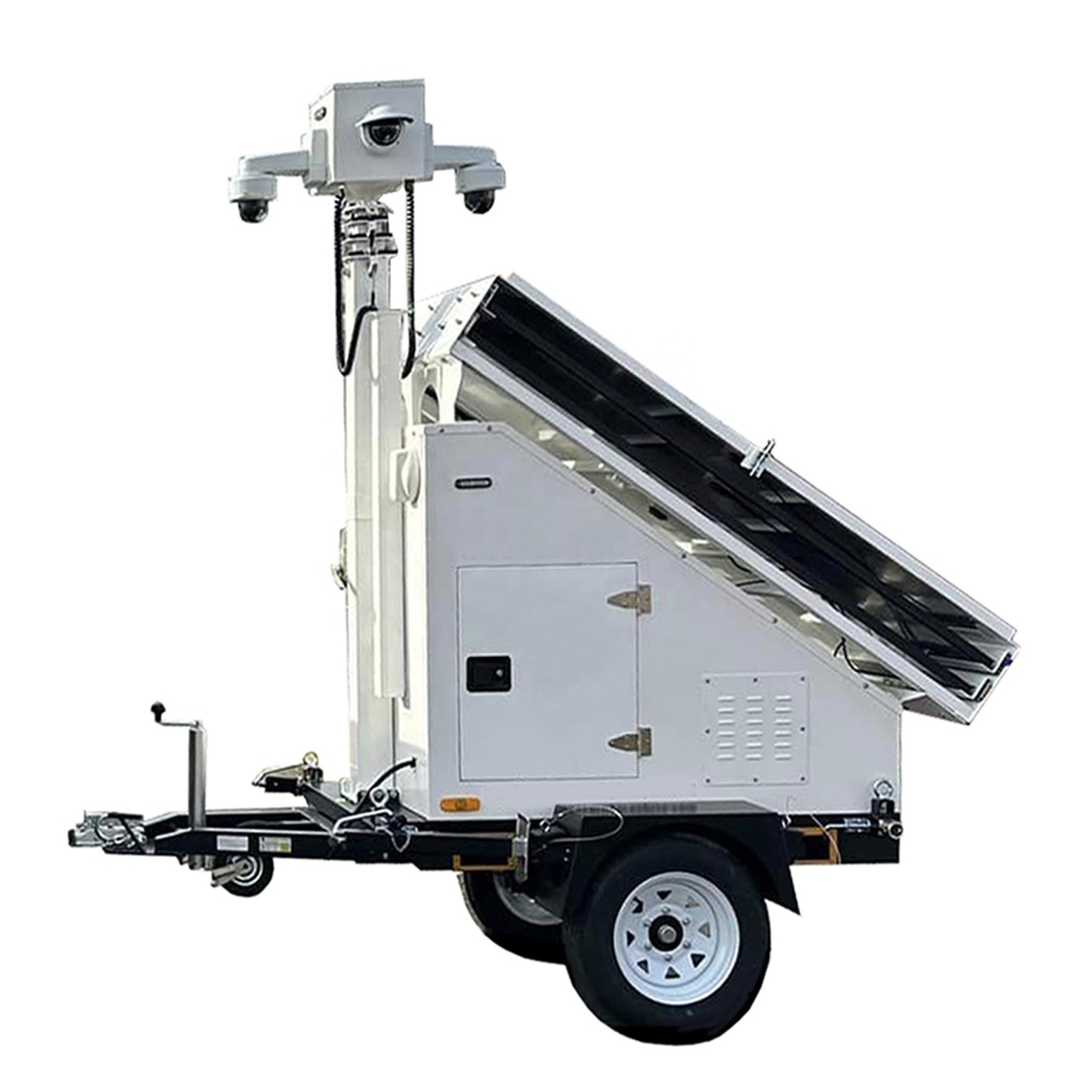 Mobile solar power trailer systems