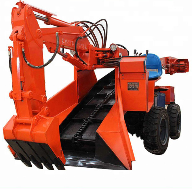 Scraper mucking loading machine