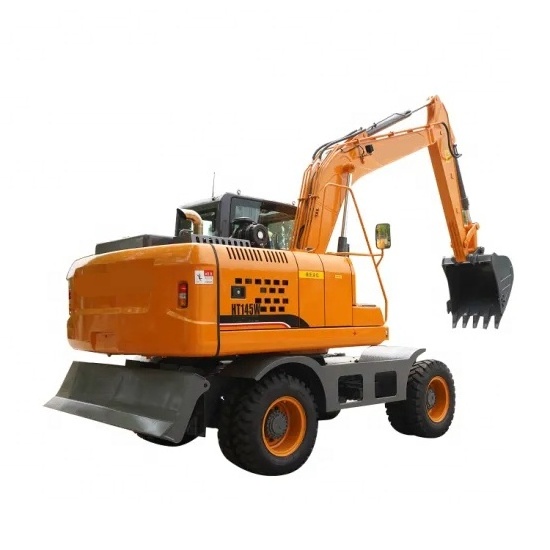 JINING supply high quality 13 Ton hydraulic wheeled excavator hydraulic mini excavator