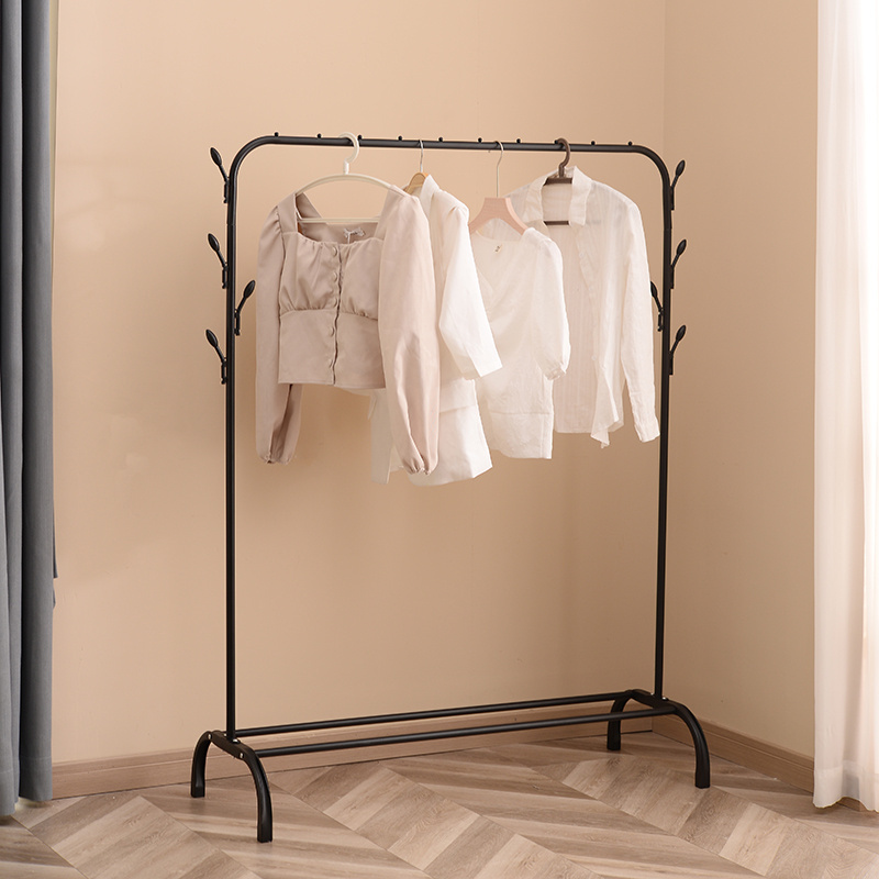 Metal Retro Court Hanger Rack Clothing Garment Rack Coat Hooks For Indoor Bedroom Storage Organizer