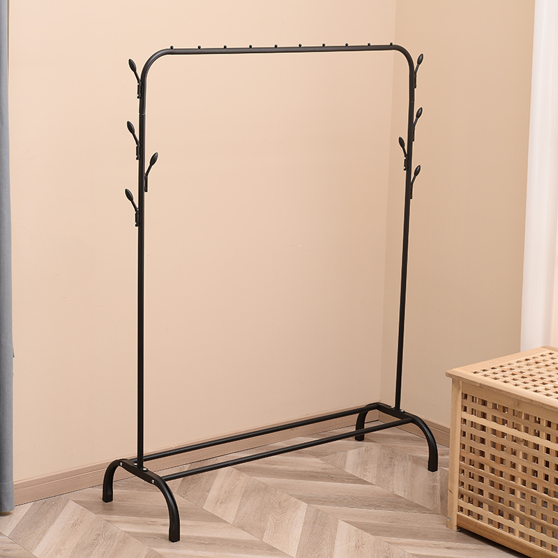 Living Room Bedroom Furniture Hat Bags Clothing Metal Small Hanger Stand Make Up Floor Stand Shelve Clothes Rack