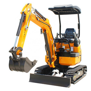 Kubota Yanmar Diesel Engine Small Compact Towed ATV Backhoe Rototilt 0.8Ton 1.5T 1.7 Ton 2T Mini Backhoes Excavators With Cab