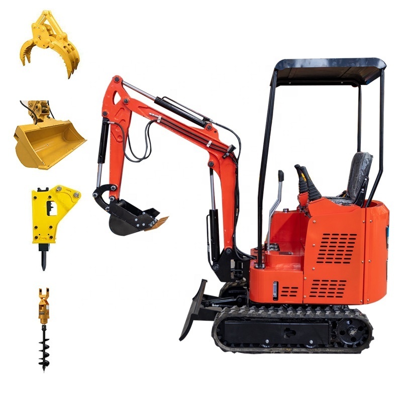 China Second Hand Electric CE/EPA Yanmar Kubota 1Ton 1.5 Ton Towable Backhoe Trailer Tilt Rotator Excavator Mini Bagger