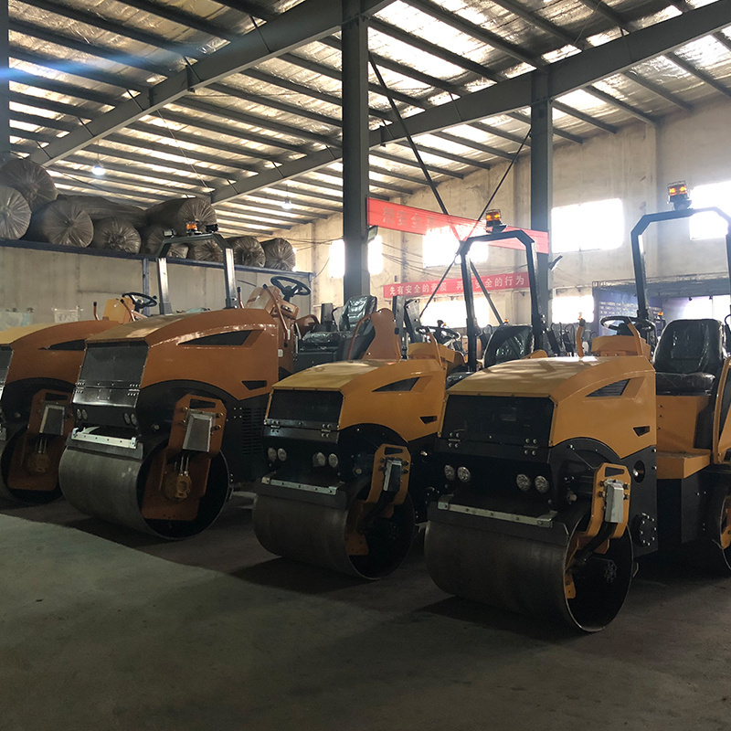 China 2 Ton 10T Double Drum Mini 3 Ton Second Handused Compactor Vibratory Machine Compact Double Drum Road Rollers For Sale