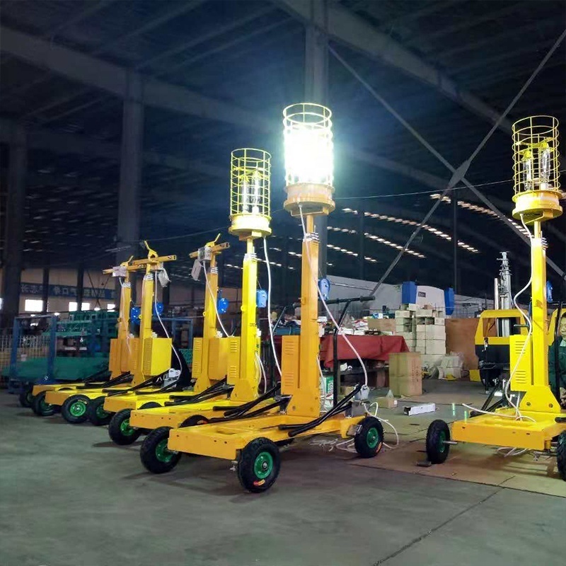 4000W Steady Red Signaworks LED Portable Inflatable Lighting 1000W Aviation Truss Mobile Diesel Light Towers For Mining