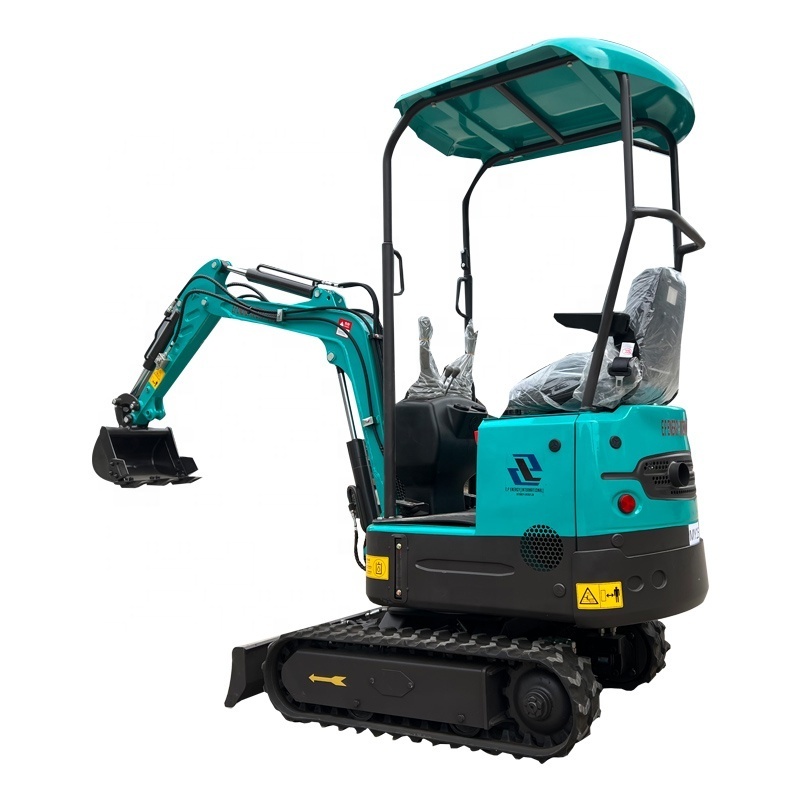 CE Diesel Engine Hydraulic Earth Moving Machinery Small 1T 1 Ton Soil Rototilt Tiltrotator Excavators Mini Diggers For Auction