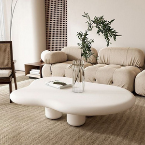 Living Room White Decor Nordic Luxury Set Modern Cloud Cream Color Coffee Tables For Home