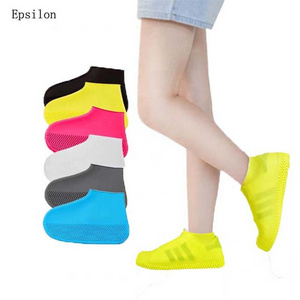 Epsilon Neoprene Washable Non Skid Boot Overshoes Silicone Clear Reusable Anti-slip Shoe Covers