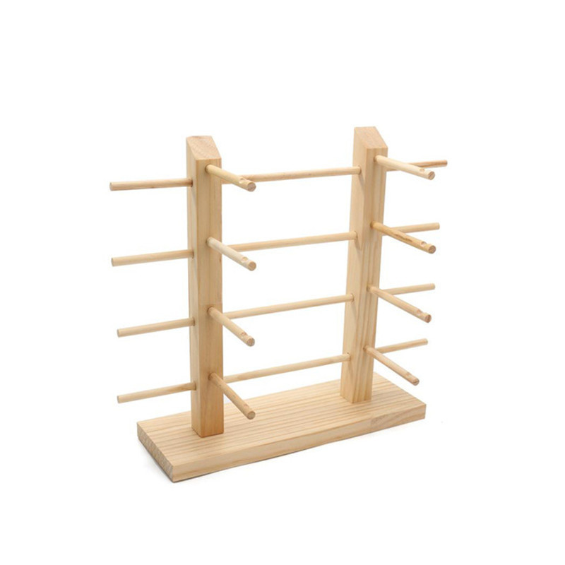 Hot Selling Factory Wholesale Fashion Assembled Natural Wood Wall Hanging Sunglasses Display Racks Glasses Holder